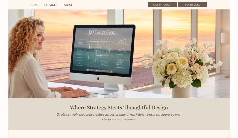 KQ Design Group home page screenshot